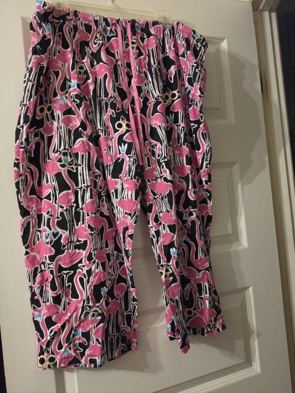 HUE Pink and Black Flamingo Lounge Pants